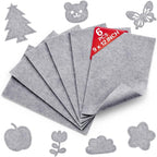 Gray Soft Felt Sheets for Crafts, 1.6mm Thick, Kids' Crafts, DIY Projects by Grainear
