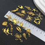 WOCRAFT 60pcs Antique Gold Ocean Bracelet Charms - Image 3
