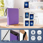 4 Pocket Card Binder for 400 Cards, Premium PU Zipper Card Collection Album - Image 3