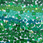 LITMIND 1.1LB Green Mixed Irregular Crystal Glass Mosaic Tiles by LITMIND