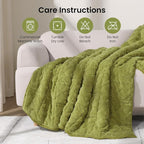 Drewin Weighted Blanket Twin Size 15 lbs, Cozy Jacquard Sherpa Weighted Blankets - Image 7