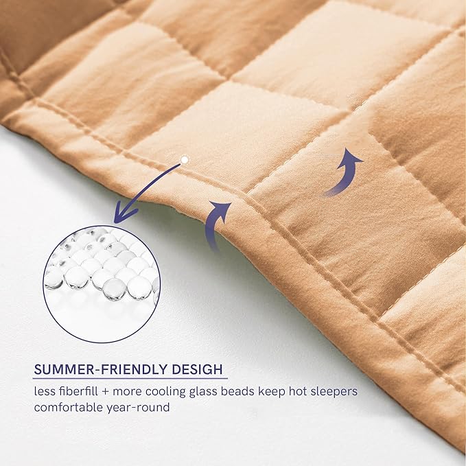 YnM 12lbs Weighted Blanket for Adults, Heavy Bed Throw Blanket - Image 4