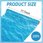 Qyeahkj Ocean Waves Bulletin Board Paper Roll Sea Bulletin Board Background - Image 2