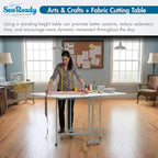 Sew Ready Folding Craft & Cutting Standing Table - Image 4