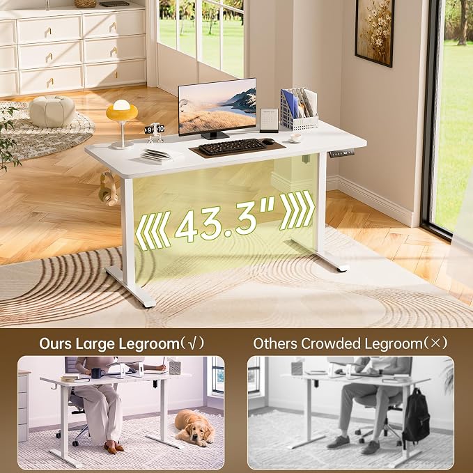 Veken 63×23.6 Inch Large Electric Standing Desk, Gaming Table, Suit students - Image 8