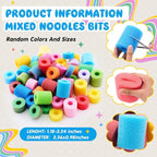 Frienda 100 Pcs Pool Noodles Bits Multicolor Craft Small Size Versatile Mixed - Image 2