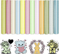 Tintnut Ligth Color Plaid Heat Transfer Vinyl, 12 Sheets Iron on Vinyl | 12x10in by Tintnut