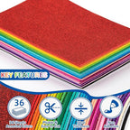 36 Pack Glitter Foam Sheets Craft 8 x 12 inch 36 Colors | Sparkles Foam Paper - Image 4
