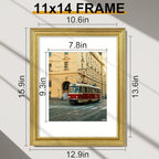 Vittanly 11x14 Picture Frames Set of 2, Ornate Vintage Photo Frame - Image 5