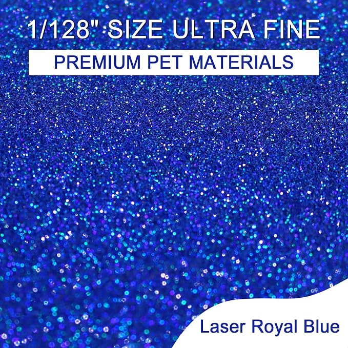 Ceya 3.8oz/ 110g Holographic Ultra Fine Glitter Powder Laser Royal Blue Glitter - Image 2