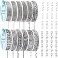 Necklace Chain for Jewelry Making, 95.1 Feet 12 Rolls Stainless Steel Jewelry by Ecoofor