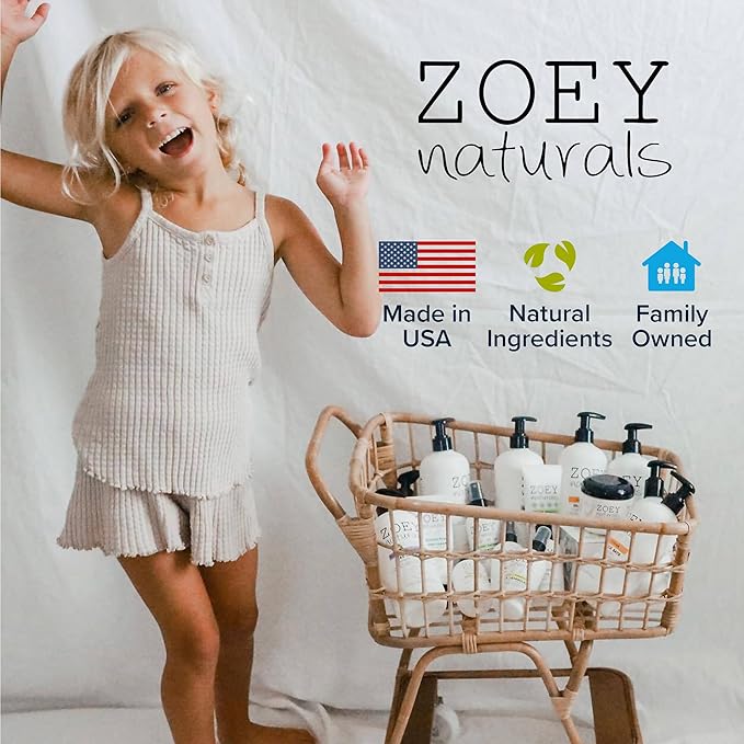 Absolutely Natural Zoey Naturals Fragrance-Free Baby & Toddler Lotion – Hypoallergenic, Vegan, Gentle Moisturizer for Sensitive Skin – Non-Greasy, Paraben & Phthalate Free – 9.65 oz