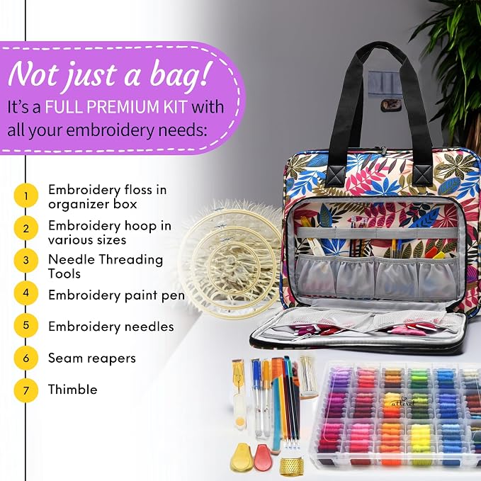 ATTERET Full Range Embroidery and Cross Stitch Starter Kit - Image 4
