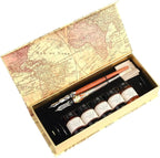 MU-02 Calligraphy Pen Set, Glass Dip Pen and Handcrafted Wooden Dip Pen Gift Set - Image 4