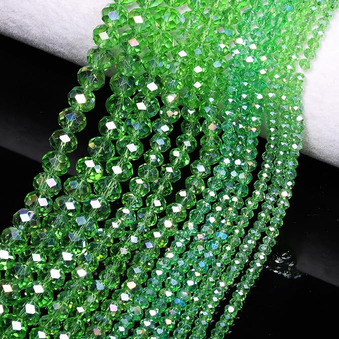 300pcs 8mm Crystal Glass Beads for Jewelry Making Faceted Rondelle Flat Beads - Image 6