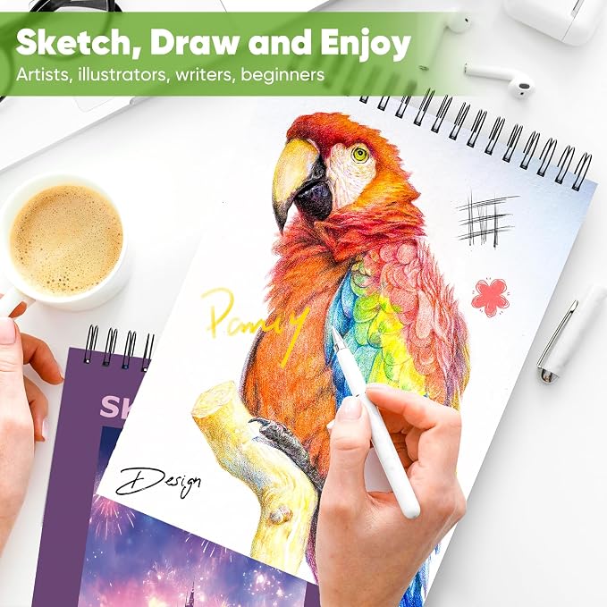 Soucolor 9"x12" Sketch Book for Women, and Adults - Image 7