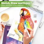 Soucolor 9"x12" Sketch Book for Women, and Adults - Image 7