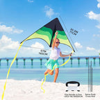 SYNCFUN Large Delta Kite Gradient Green– Easy to Fly - Image 4