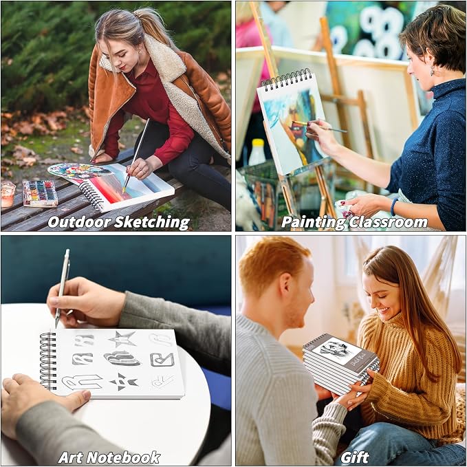 10 Pack 600 Sheets Heavyweight Sketchbook 5.5" x 8.5" 200GSM Very Thick Mixed - Image 7