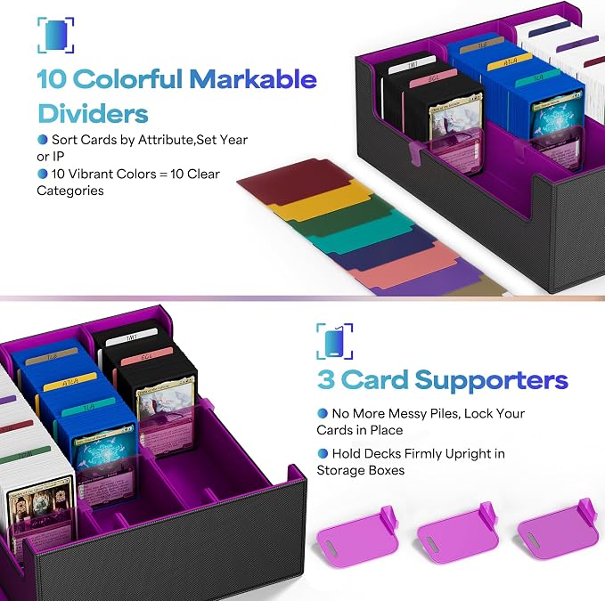 UAONO Trading Card Storage Box, Holds 1800 Sleeved Cards - Image 4