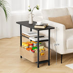 SLEEPING LAMB Side Table for Living Room, 3-Tier End Table for Small Space - Image 4