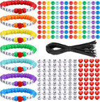 Ferreve 35 Sets Rainbow Religious Bead Wristband Craft Kit Jesus Love You Faith by Ferreve