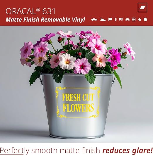 ORACAL 631 Matte Brimstone Yellow Vinyl Durable Roll Easy to Weed Permanent - Image 3