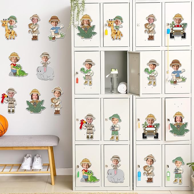 60pcs Jungle Safari Theme DIY Cutouts Jungle Animals Bulletin Board Decoration - Image 6