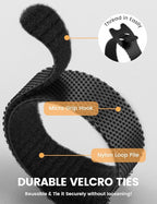 Lamicall 60PCS Reusable Cable Ties, Upgraded Tapered Tail - Image 3