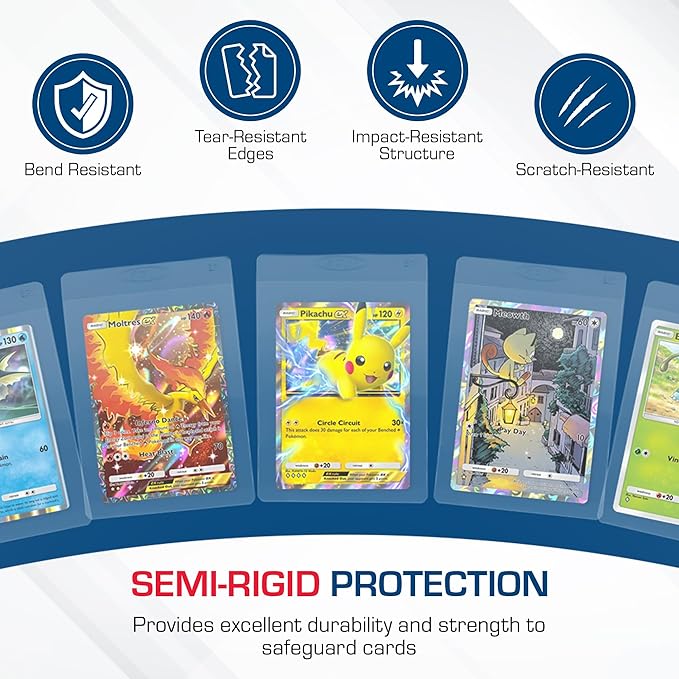 BCW Semi Rigid Card Holder #1 | 100 Pack | Semi Rigid Card Sleeves - Image 4