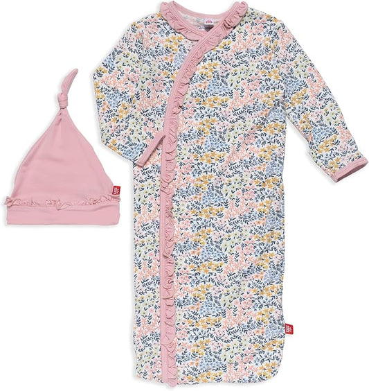 Magnetic Me Modal Newborn Sleeper Gown & Hat Set | Silky Soft Modal Fabric Sleep Sack