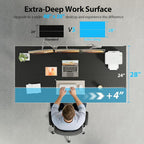 Agilestic Electric Standing Desk, 55 x 28 Inches Height Adjustable Desk - Image 3