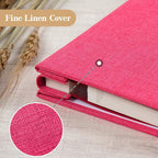 potricher Large Photo Album Self Adhesive 4x6 5x7 8x10 Pictures Linen Cover 40 - Image 5