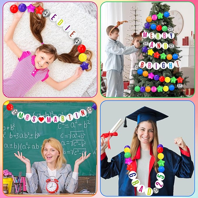 Simgoing Classroom Decor DIY Giant Friendship Bracelet Garland Teacher Table - Image 3