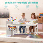 BOLUO Kids Art Table and Chair Set, Toddler Craft Table - Image 4