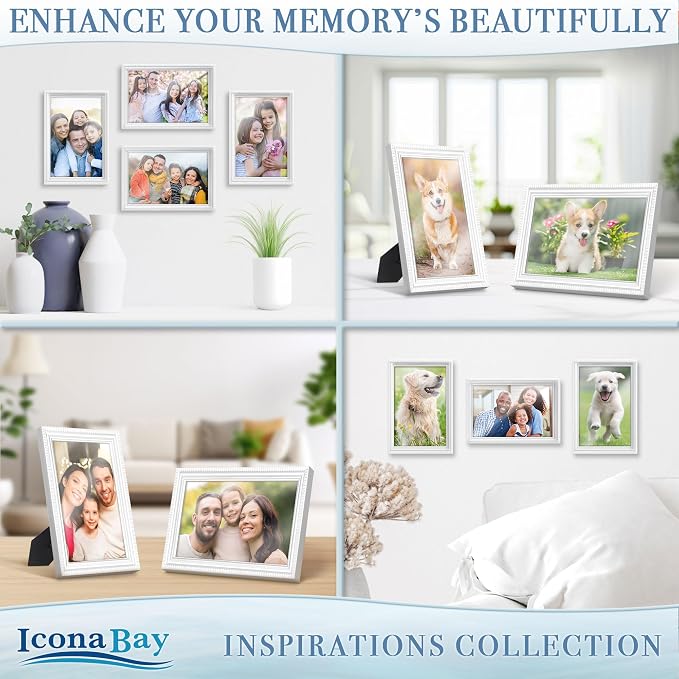 Icona Bay 4x6 Picture Frames, 6 Pack, Contemporary, Inspirations | These Icona - Image 4