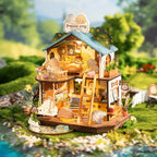 ROBOTIME DIY Miniature House Kit, Mini Wooden Dollhouse Diorama Model, Tiny - Image 2