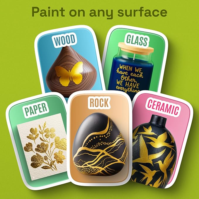 ARTISTRO 24 Gold Dual-Tip Acrylic Paint Markers – Paint Pens Set - Image 3