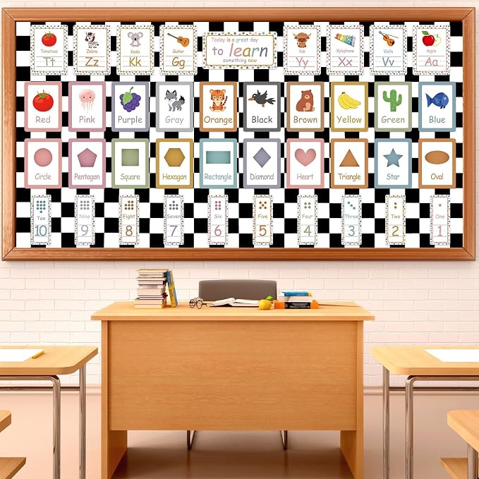 Black White Checkered Bulletin Board Paper Roll Black Plaid Bulletin Board - Image 3