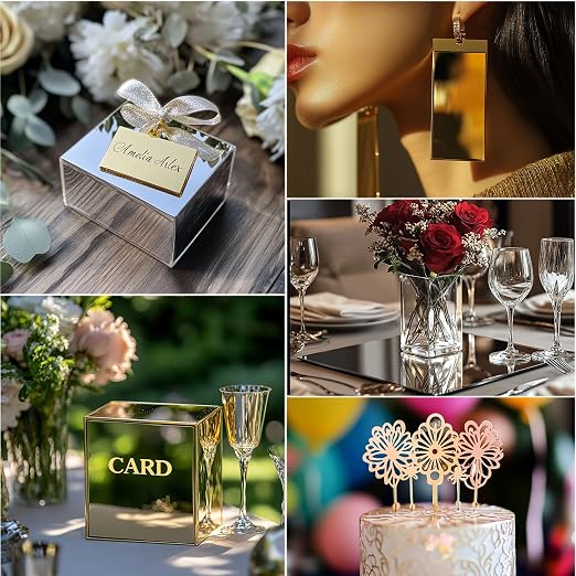Rose Gold Mirror Acrylic Sheets – 2 Pack, 12x12Inches, 1/8 Inch Thick, - Image 5