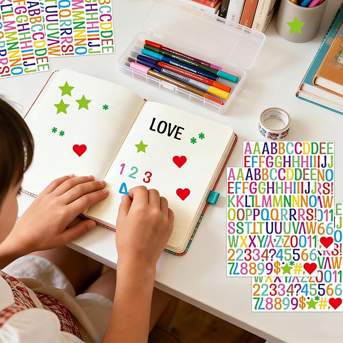Letter Stickers 1 inch, Self-Adhesive Vinyl Waterproof ABC Letter Stickers - Image 4