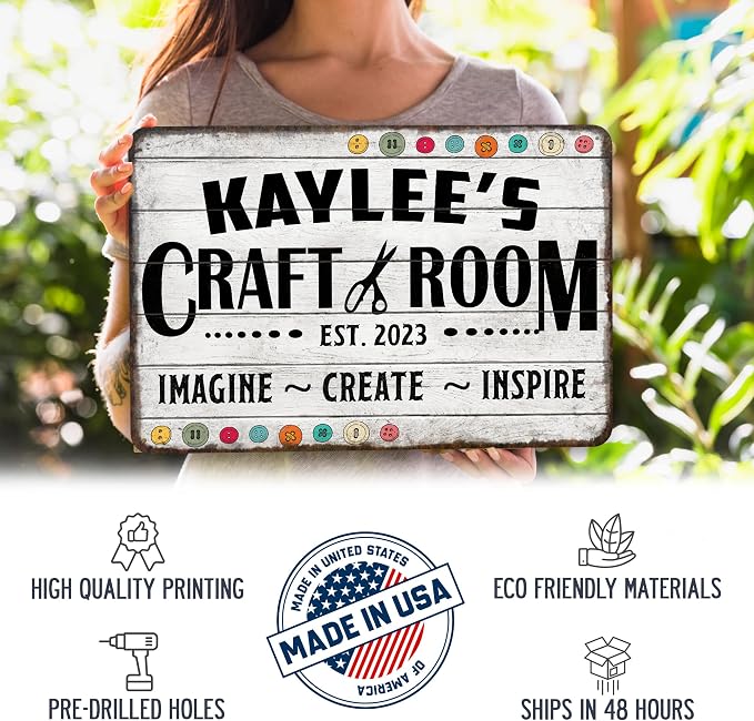 Personalized Craft Room Sign Custom Sign Art Room Décor - Image 3
