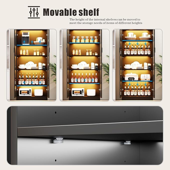Dystler 65" Tall 5-Tier Display Cabinet - Image 4
