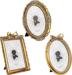 Vicenpal 3 Pcs Tiny Picture Ornate Frames 5 x 7 Inch Small Vintage Oval Picture by Vicenpal