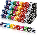 DIYDEC 100pcs 16mm Game Bulk Dice 10 Colors Acrylic 6 Sided Dice Set by DIYDEC