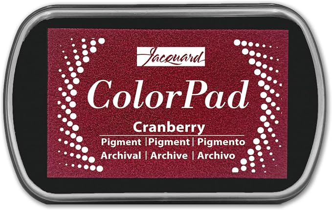 Jacquard ColorPad Archival Pigment Ink Stamp Pads- Cranberry by Jacquard
