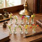 10Pcs Miniature Dollhouse Plant Flowers 1:12 Glow in The Dark Vase | Tiny Plant - Image 7