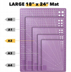 Mandala Crafts Self-Healing Cutting Mat Set – 18" x 24" A2 Purple Pink - Image 3