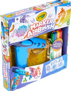Crayola Marker Airbrush Spray Art Kit, Battery-Powered Sprayer - Image 5