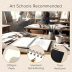 Artist’s Sketchbook Hardcover – 200GSM Very Thick Paper – Spiral Sketch Book - Image 5